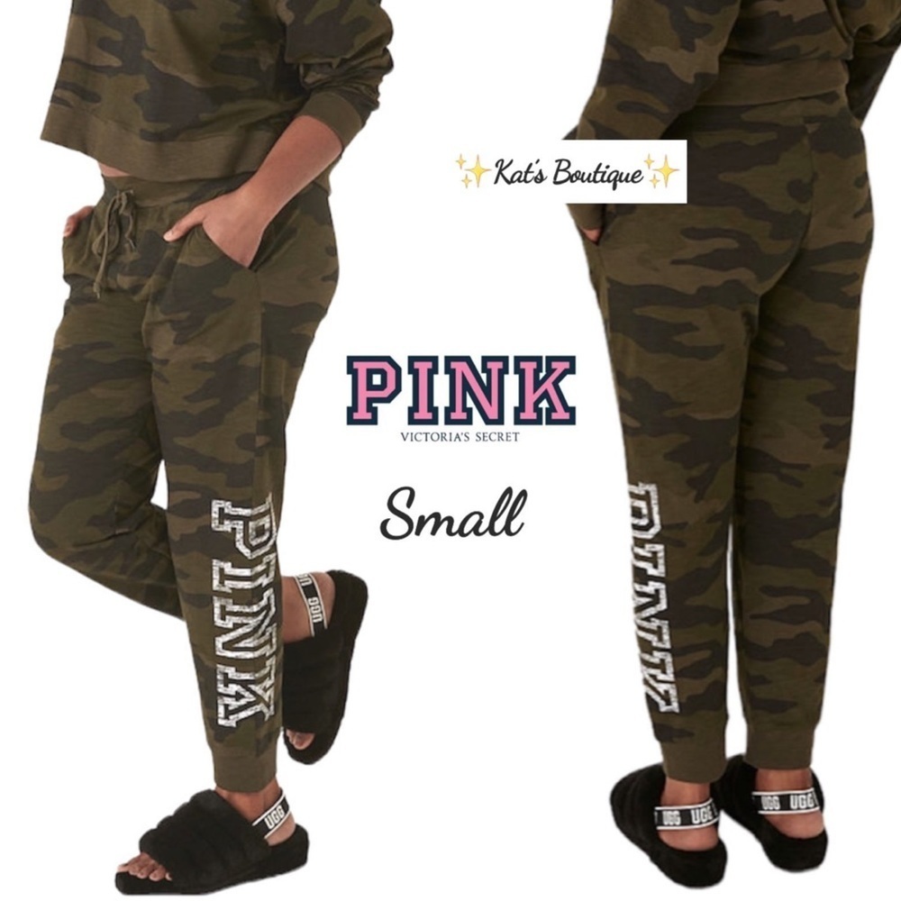 (NWT) Victoria’s Secret PINK Lightweight Skinny Jogger in Carbide Camo, Small